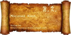 Mocznai Kont névjegykártya
